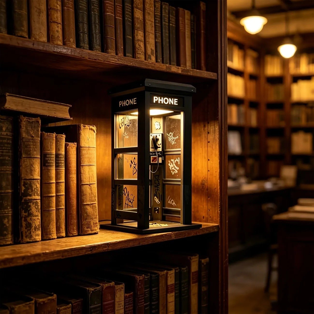 ✨Vintage Phone Booth Ambient Lamp-YH