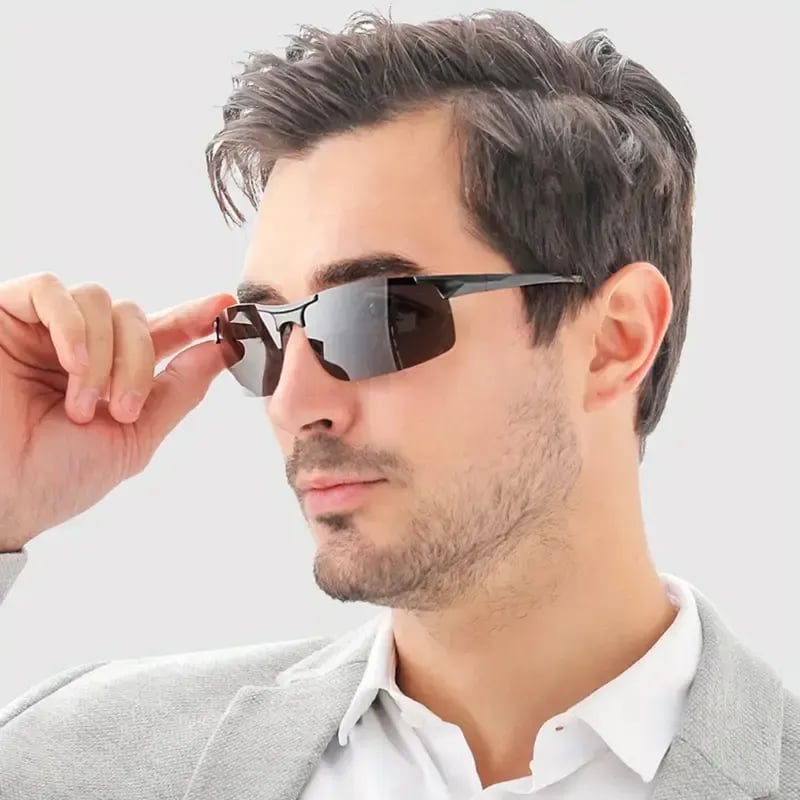 Rivemora™ HD Polarized Photochromic Sunglasses UV400 Protection | Retro Oversized Square | Unisex 2026 Essential  -YH