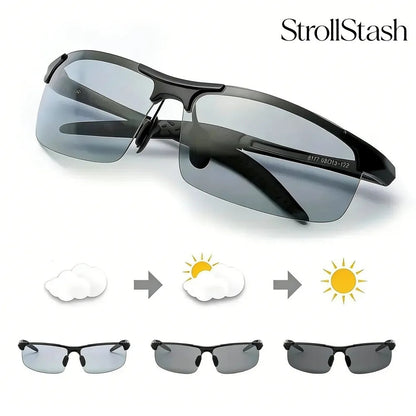 Rivemora™ HD Polarized Photochromic Sunglasses UV400 Protection | Retro Oversized Square | Unisex 2026 Essential  -YH