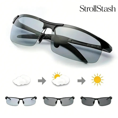 Rivemora™ HD Polarized Photochromic Sunglasses UV400 Protection | Retro Oversized Square | Unisex 2026 Essential  -YH