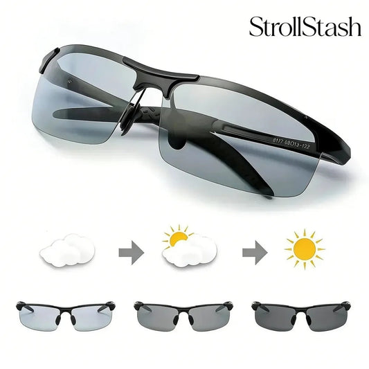 Rivemora™ HD Polarized Photochromic Sunglasses UV400 Protection | Retro Oversized Square | Unisex 2026 Essential  -YH