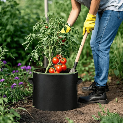🌱 5-Pack 5 Gallon Grow Bags – Heavy Duty Aeration Fabric Pots with Handles for Vegetables, Flowers & Fruits 🪴-YH