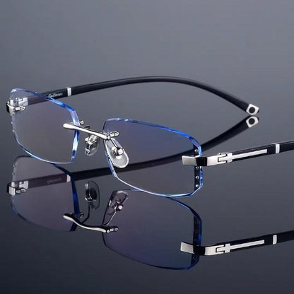 Frameless Progressive Smart Vision Glasses – Multi-Focus Clarity with Blue Light Protection