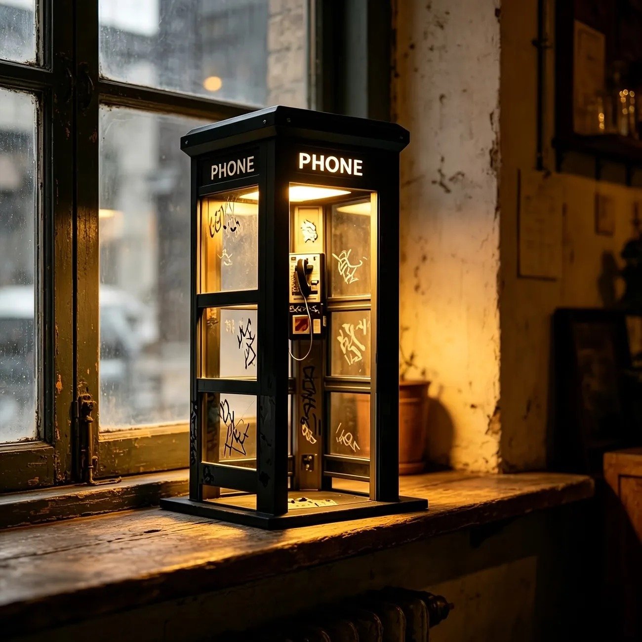 ✨Vintage Phone Booth Ambient Lamp-YH