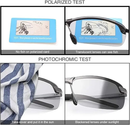 Rivemora™ HD Polarized Photochromic Sunglasses UV400 Protection | Retro Oversized Square | Unisex 2026 Essential  -YH