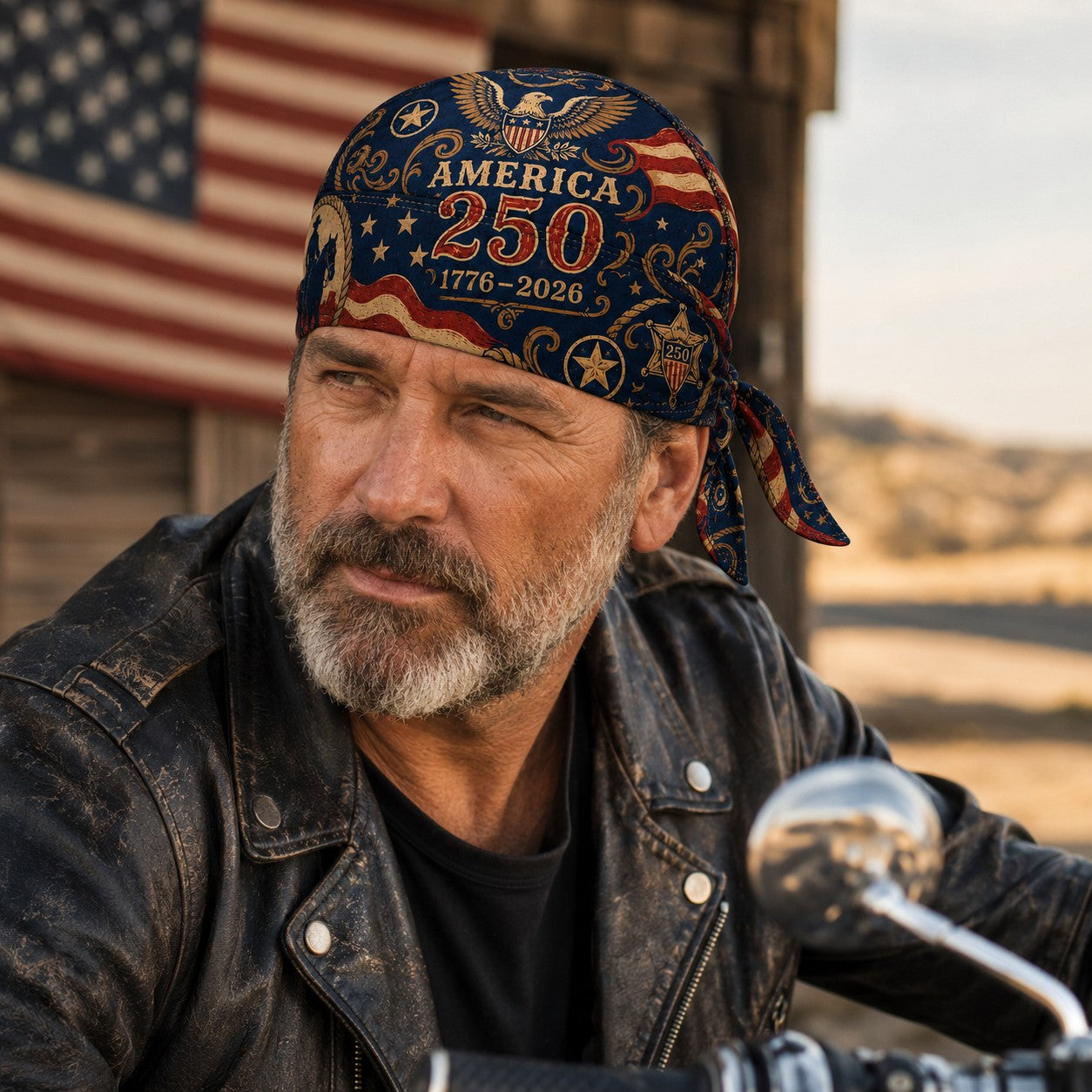 America 250 Cycling Pirate Hat / Biker Headwrap-YH