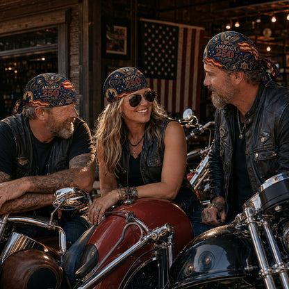 America 250 Cycling Pirate Hat / Biker Headwrap-YH