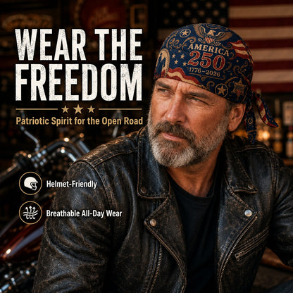 America 250 Cycling Pirate Hat / Biker Headwrap-YH