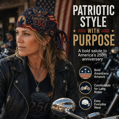 America 250 Cycling Pirate Hat / Biker Headwrap-YH