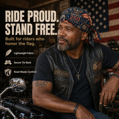 America 250 Cycling Pirate Hat / Biker Headwrap-YH