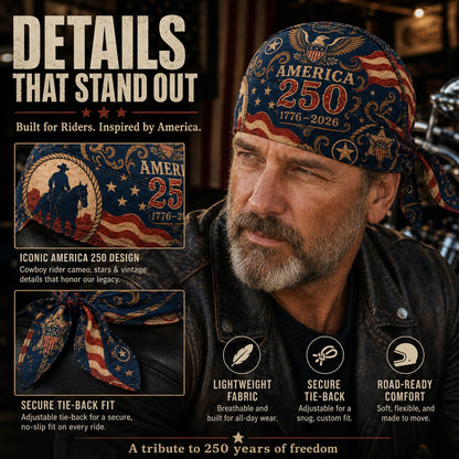 America 250 Cycling Pirate Hat / Biker Headwrap-YH