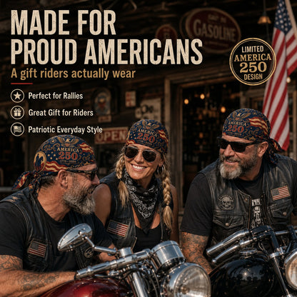America 250 Cycling Pirate Hat / Biker Headwrap-YH