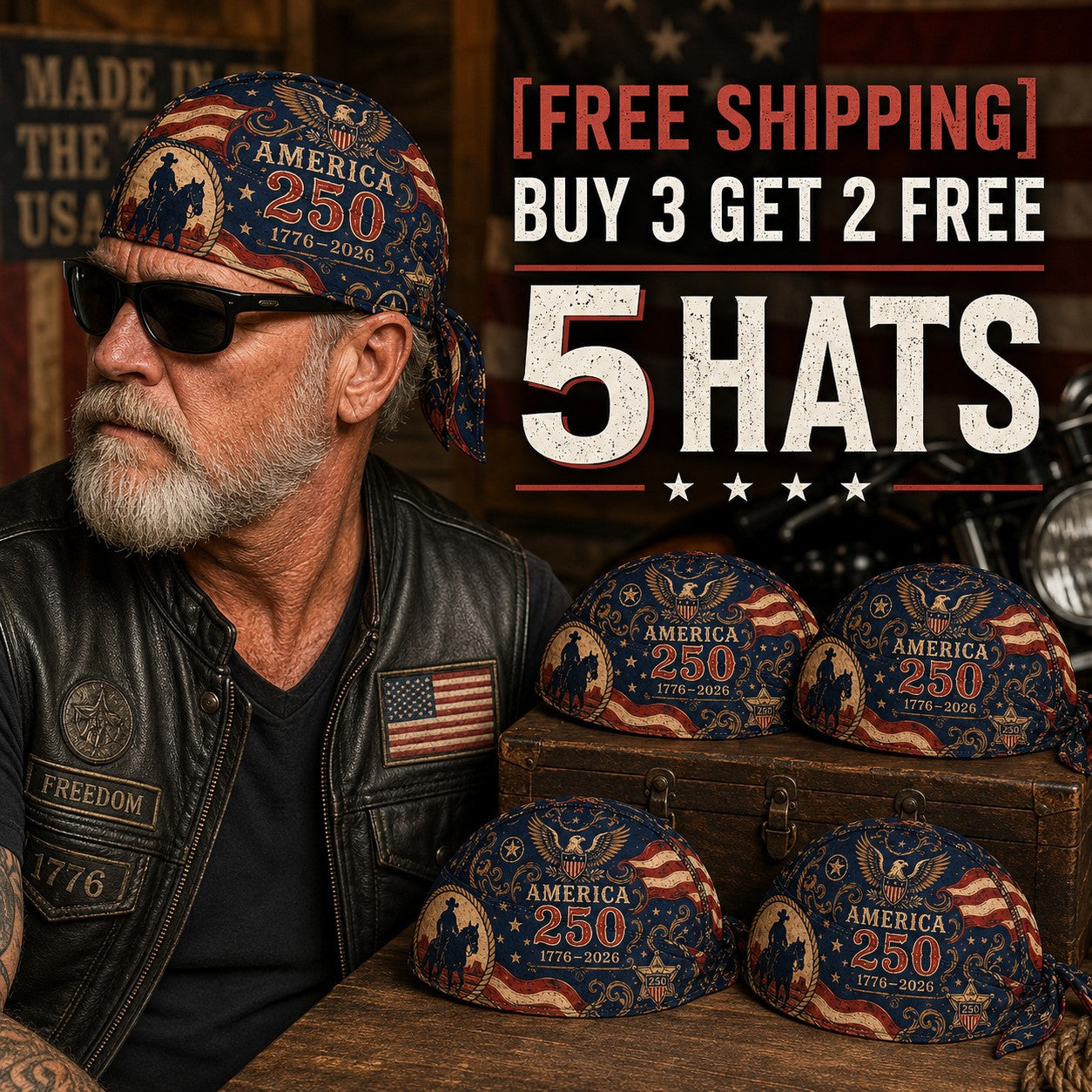 Buy 3 GET 2 FREE - 5 Hats