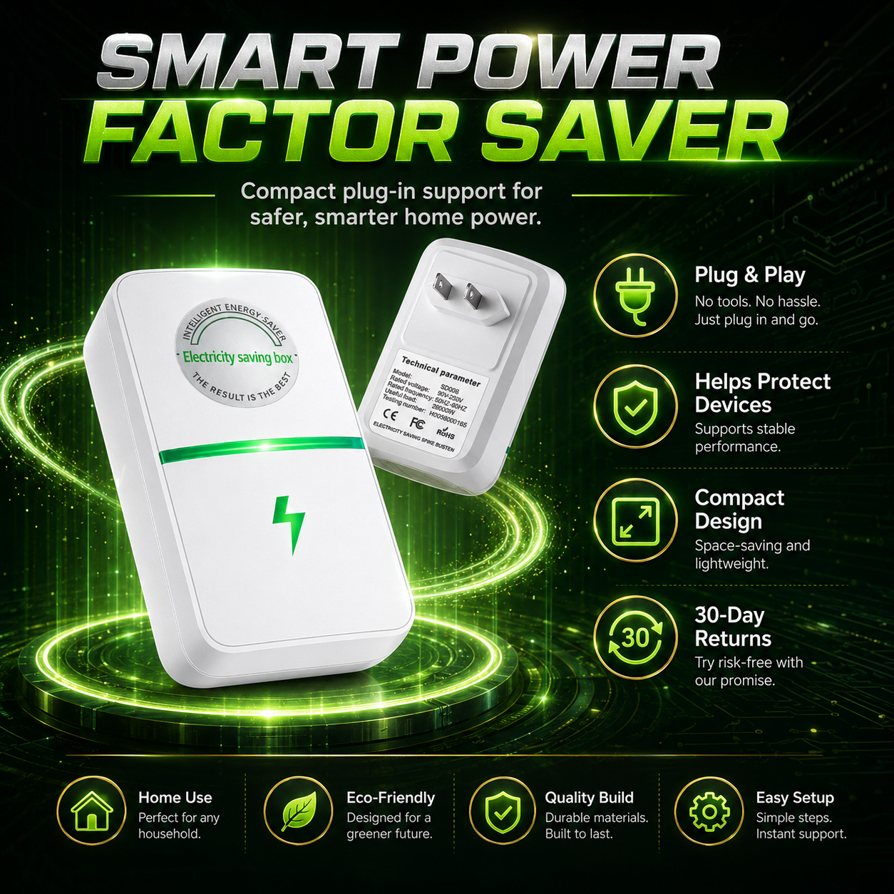 ⚡ Power Factor Saver – Cut bills & protect devices-YH