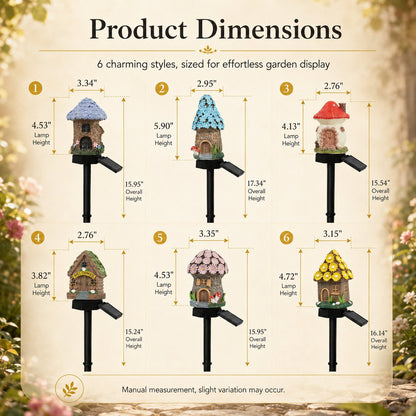 Solar Fairy-Tale Mushroom Cottage Garden Light-YH